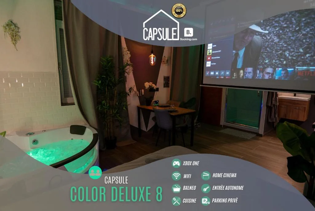 Capsule color deluxe Balnéo I écran home cinéma