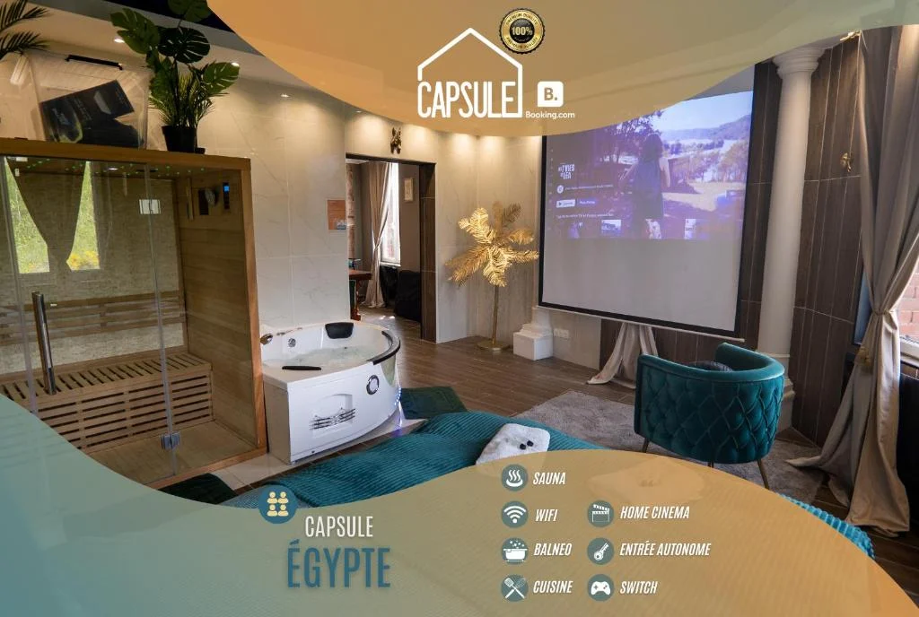 Capsule Egypte - Jacuzzi - Sauna - Billard - Netflix & Home cinéma
